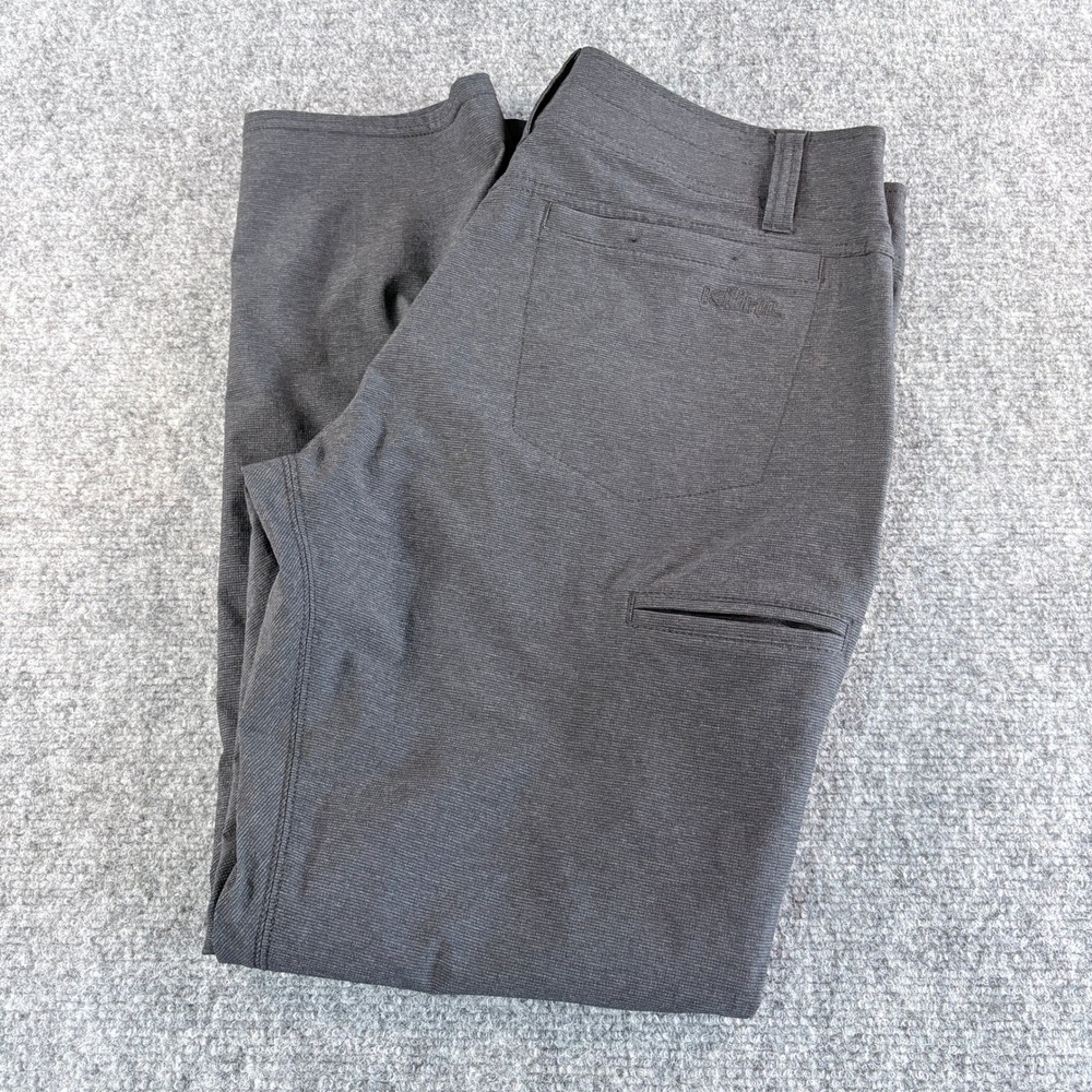 KUHL Deceptr Pants Mens 32x30 Charcoal Gray Hiking Tech Stretch Trousers READ